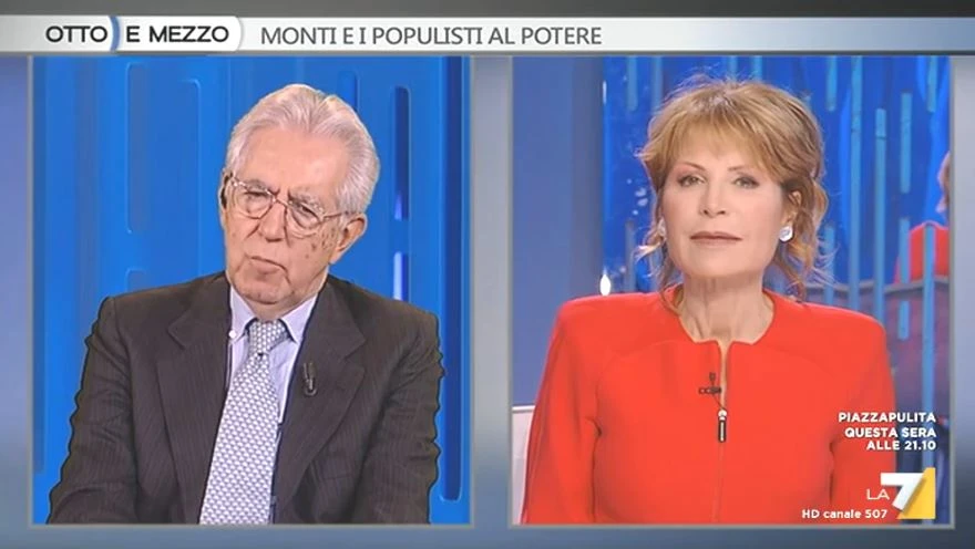 Mario Monti a Lilli Gruber: "Fiducia a un eventuale governo M5S? Dipende dal programma"