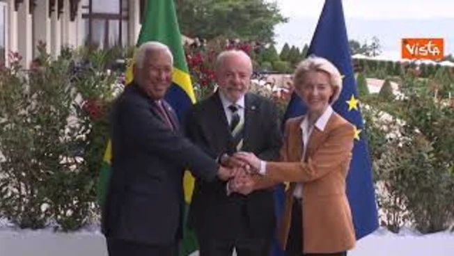 I leader Ue von der Leyen e Costa incontrano Presidente brasiliano Lula al G7 per un bilaterale