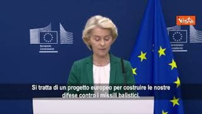Von Der Leyen: Stiamo lavorando a progetto Ue-Ucraina per difese contro missili balistici