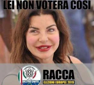 Alba Parietti sul manifesto di CasaPound a tradimento si infuria: "Via quella schifezza"