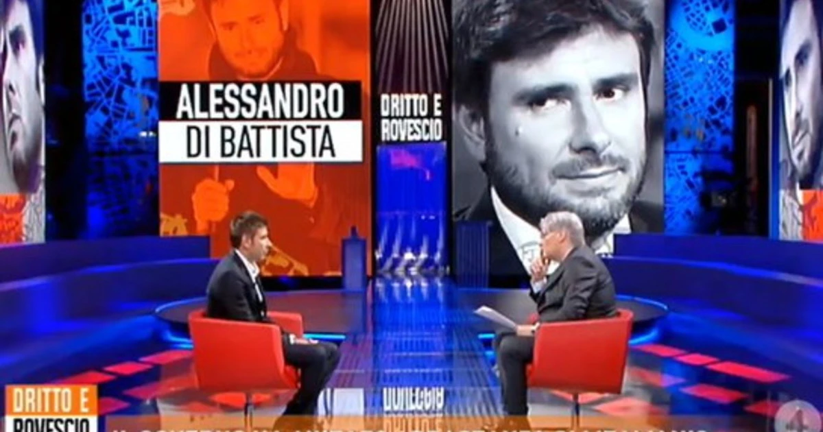 Alessandro Di Battista a Dritto e rovescio: M5s, Renzi e Conte, Del Debbio fa saltare in aria tutto?