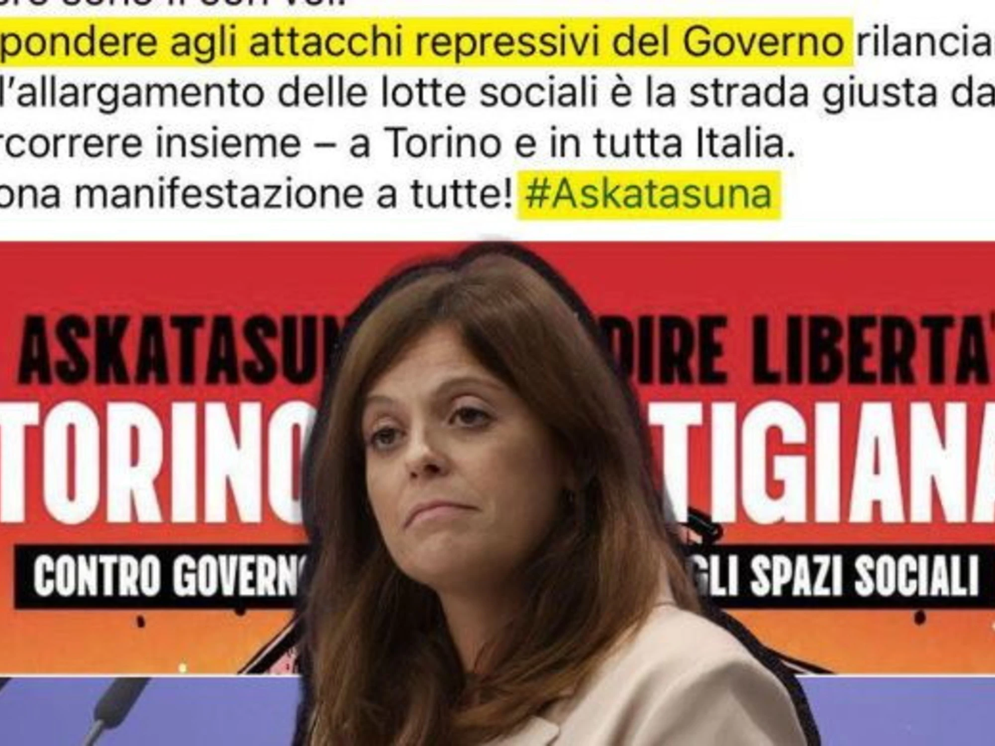 Askatasuna, Ilaria Salis. "Sono lì con il cuore", esplode l'ira di Fdi