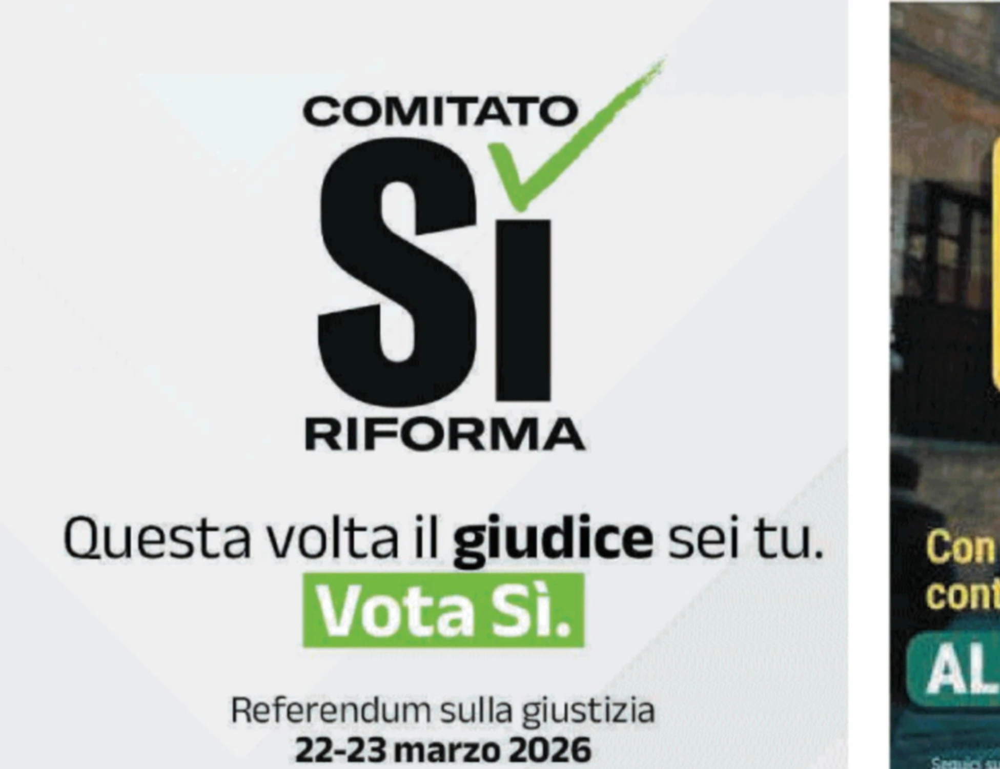 Il comitato del Sì lancia lo slogan per la riforma: "Stavolta il giudice sei tu"