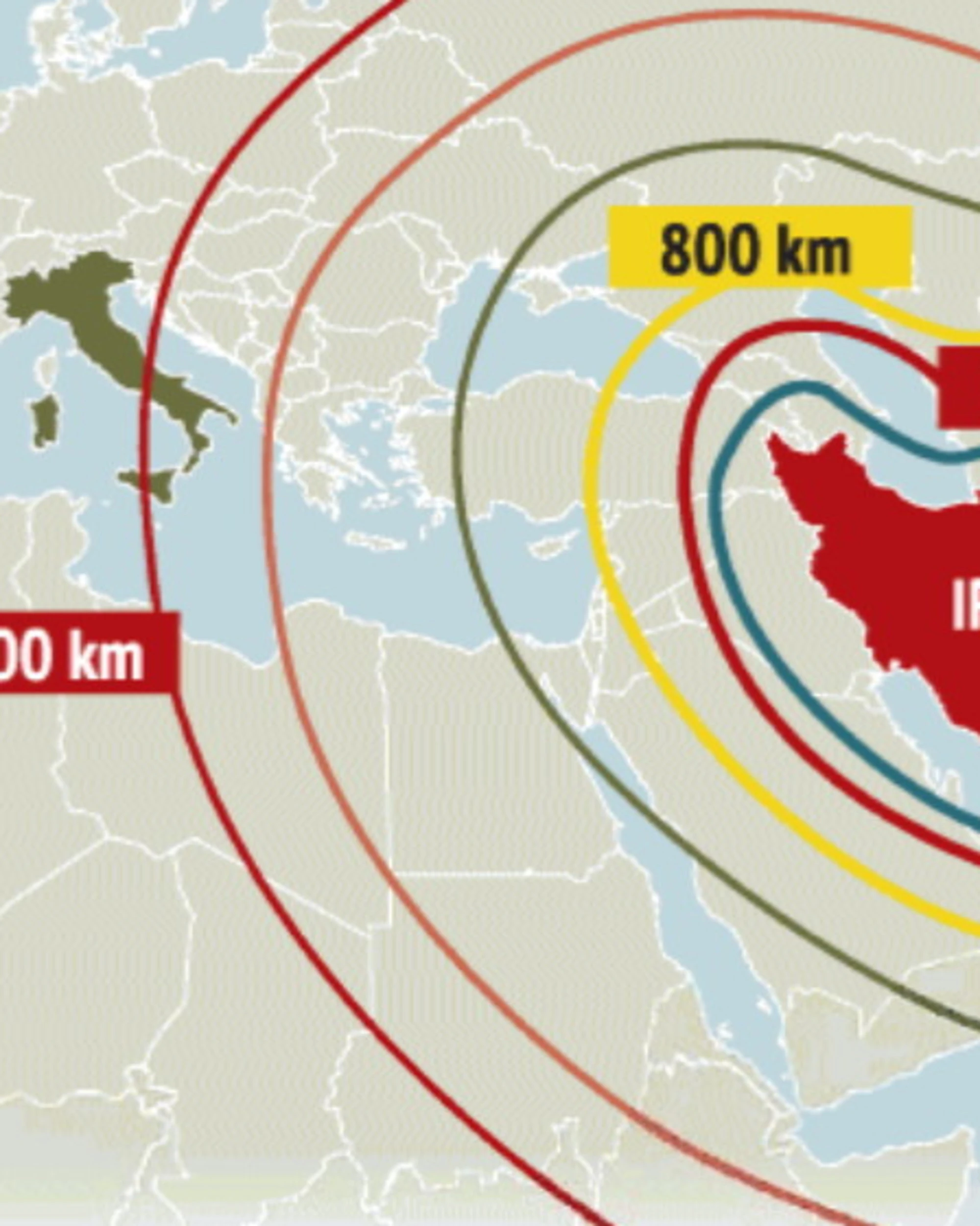 Iran, "i missili di Teheran possono colpire l'Italia"