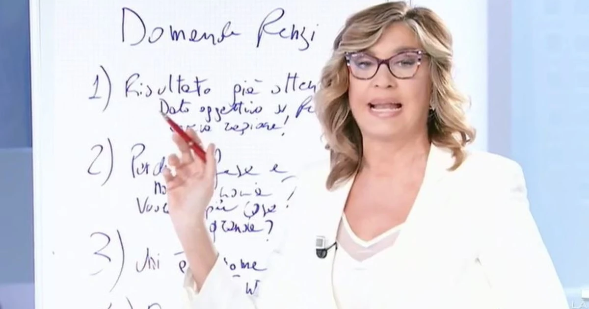 Myrta Merlino, a L'aria che tira la domanda maliziosa: "Ma è vero che lei...?". Matteo Renzi di sasso, occhio alla sua faccia