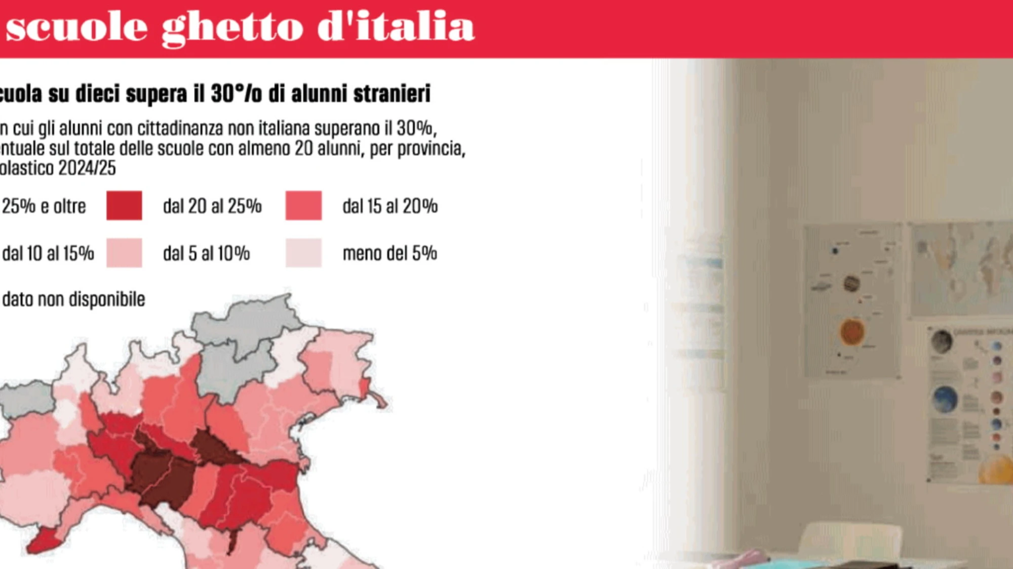 Scuola ghetto, da Milano a Venezia: tutte le classi dove non si parla italiano