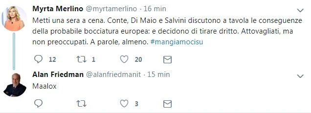 Myrta Merlino e la cena di Conte, Salvini e Di Maio. Alan Friedman: roba da "Maalox"