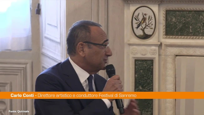 Sanremo, Conti a Mattarella "Celebreremo gli 80 anni della Repubblica"