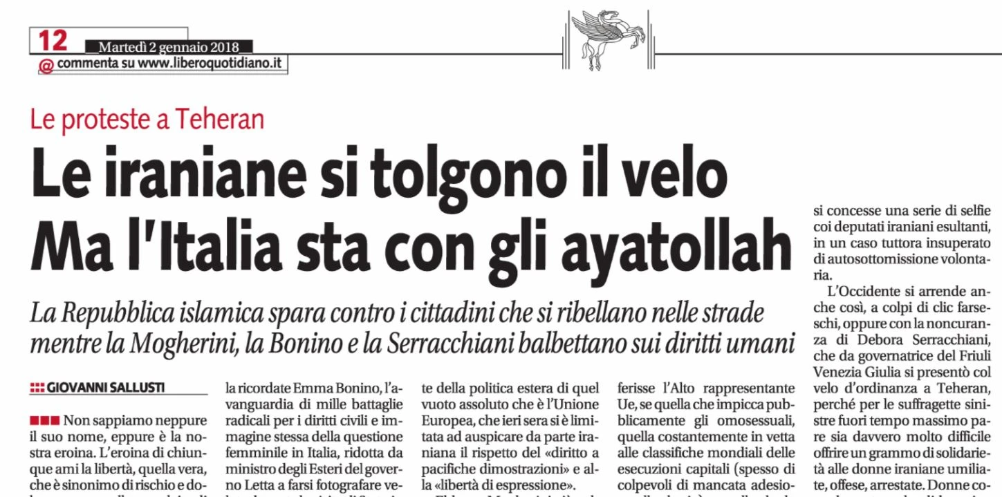 Alessandro Sallusti, sulle finte femministe con l'islam ha copiato l'articolo di suo nipote Giovanni