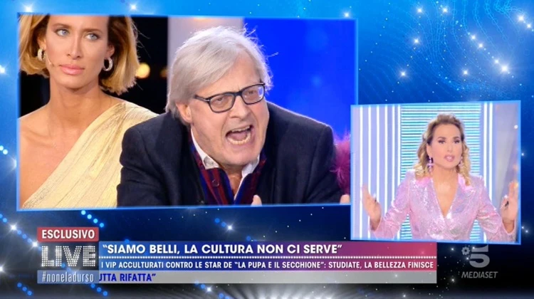 Live-Non è la D'Urso, Vittorio Sgarbi insulta Barbara D'Urso: "Vai a fare in c***, tu e la tua vita inutile"