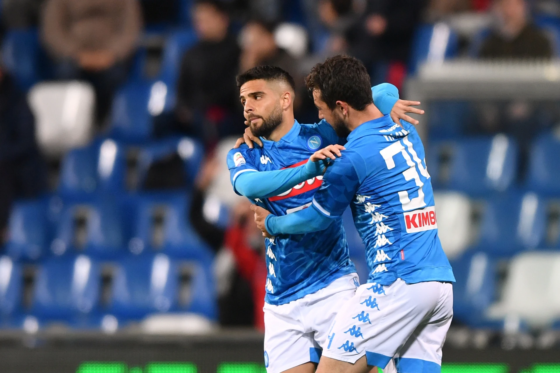 Napoli, contro il Sassuolo Ancelotti non va oltre il pareggio: 1-1, salva Insigne