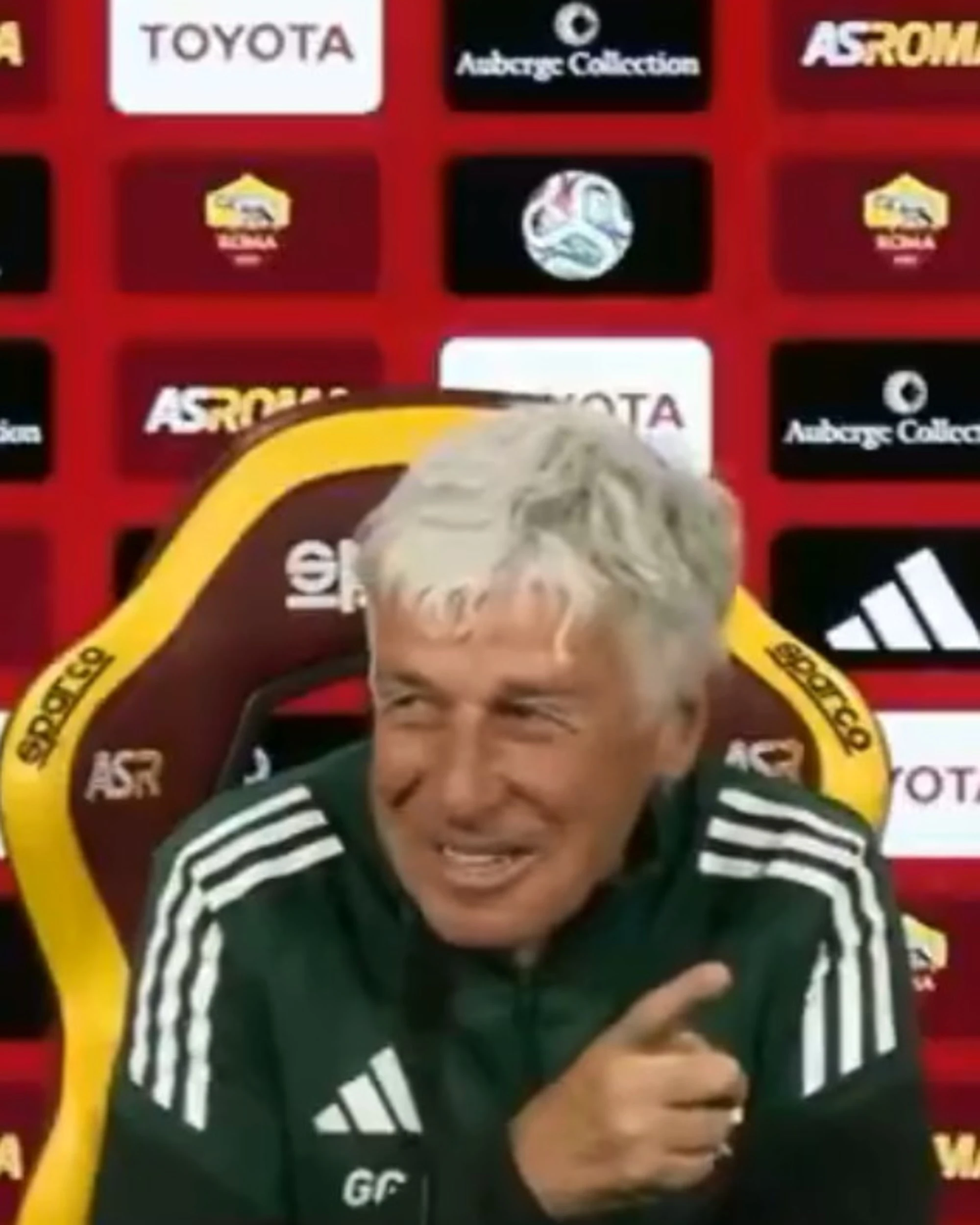 Gasperini, "risponde lui per me": conferenza interrotta