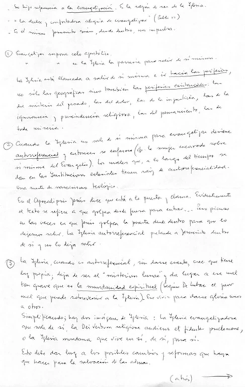Gli appunti del Papa
