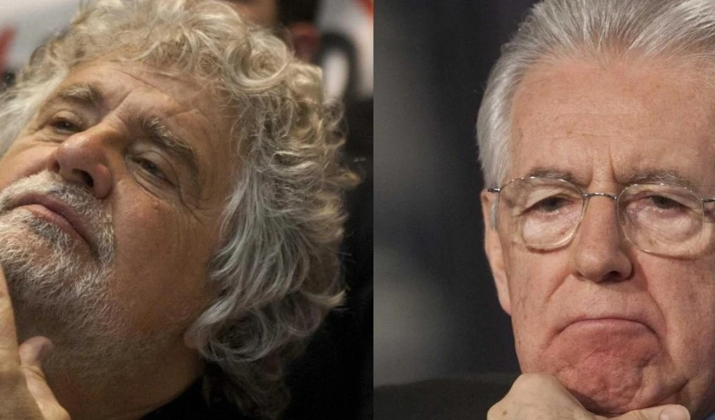 Grillo, Berlusconi, Monti e Bersani