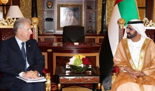 Monti torna dagli Emiraticon la mancetta del sultano:appena 150 milioni