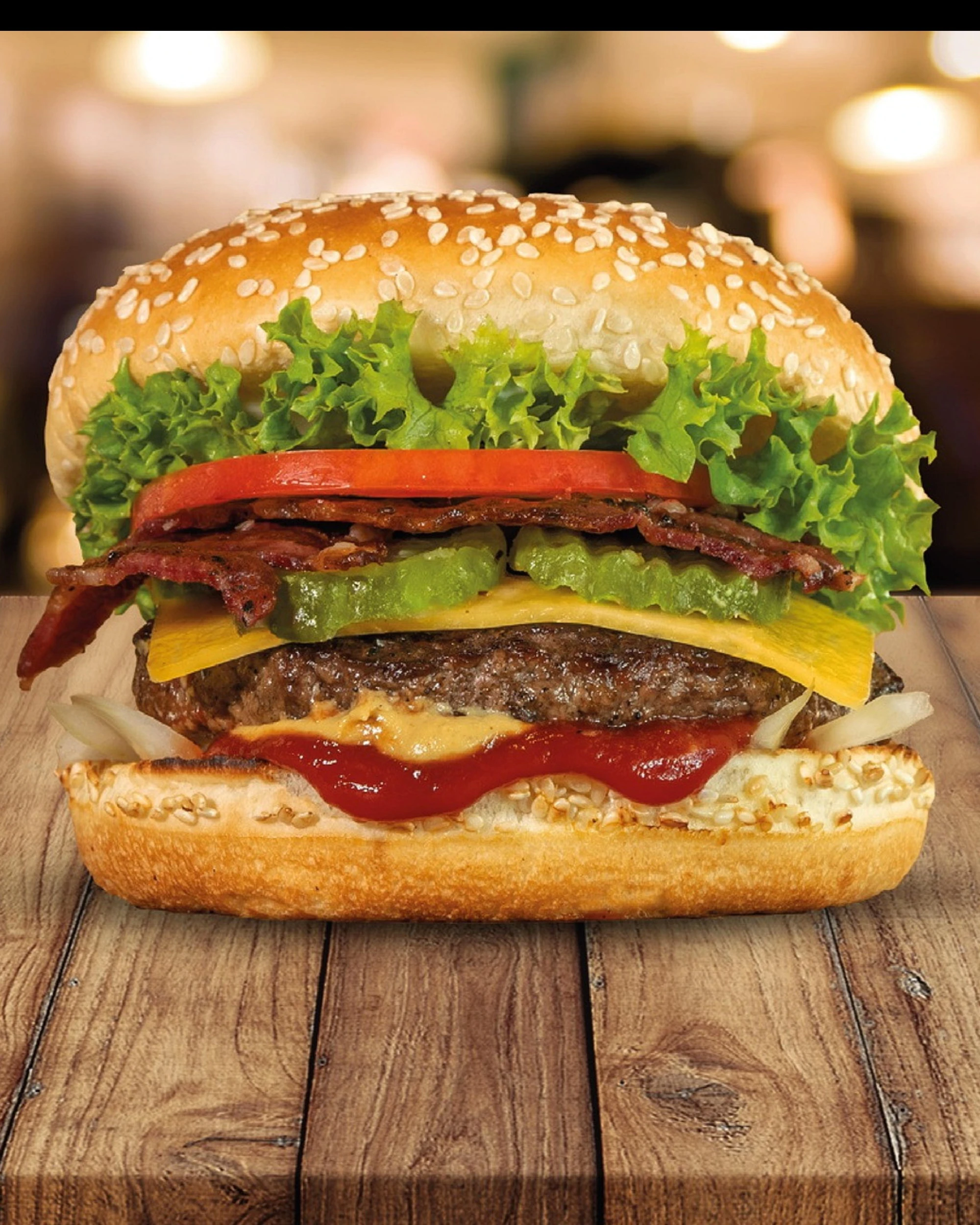 Hamburger tarocchi battuti dalla vera carne