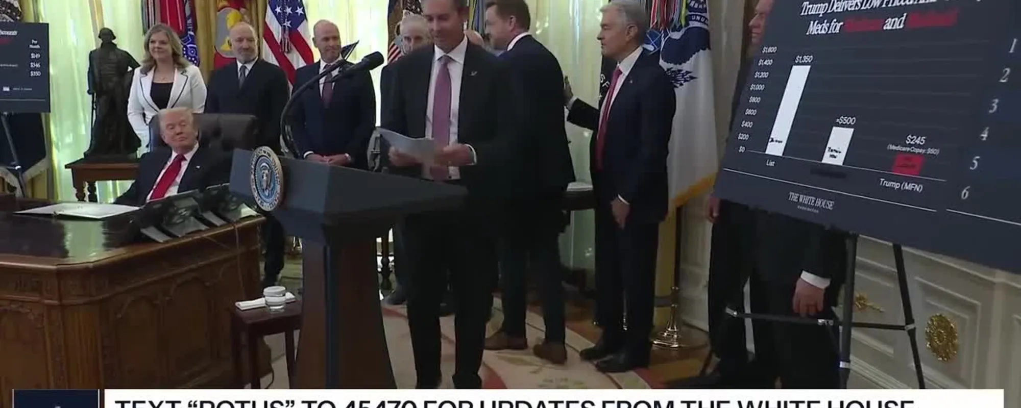 Collassa nello Studio ovale, Trump impassibile&nbsp;<span style="color: rgb(153, 0, 0);">video</span>