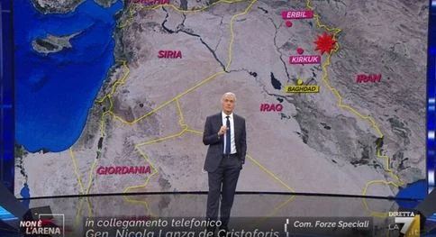 Iraq, il generale annuncia l'attentato in diretta a Non è l'Arena: la reazione prostrata di Massimo Giletti
