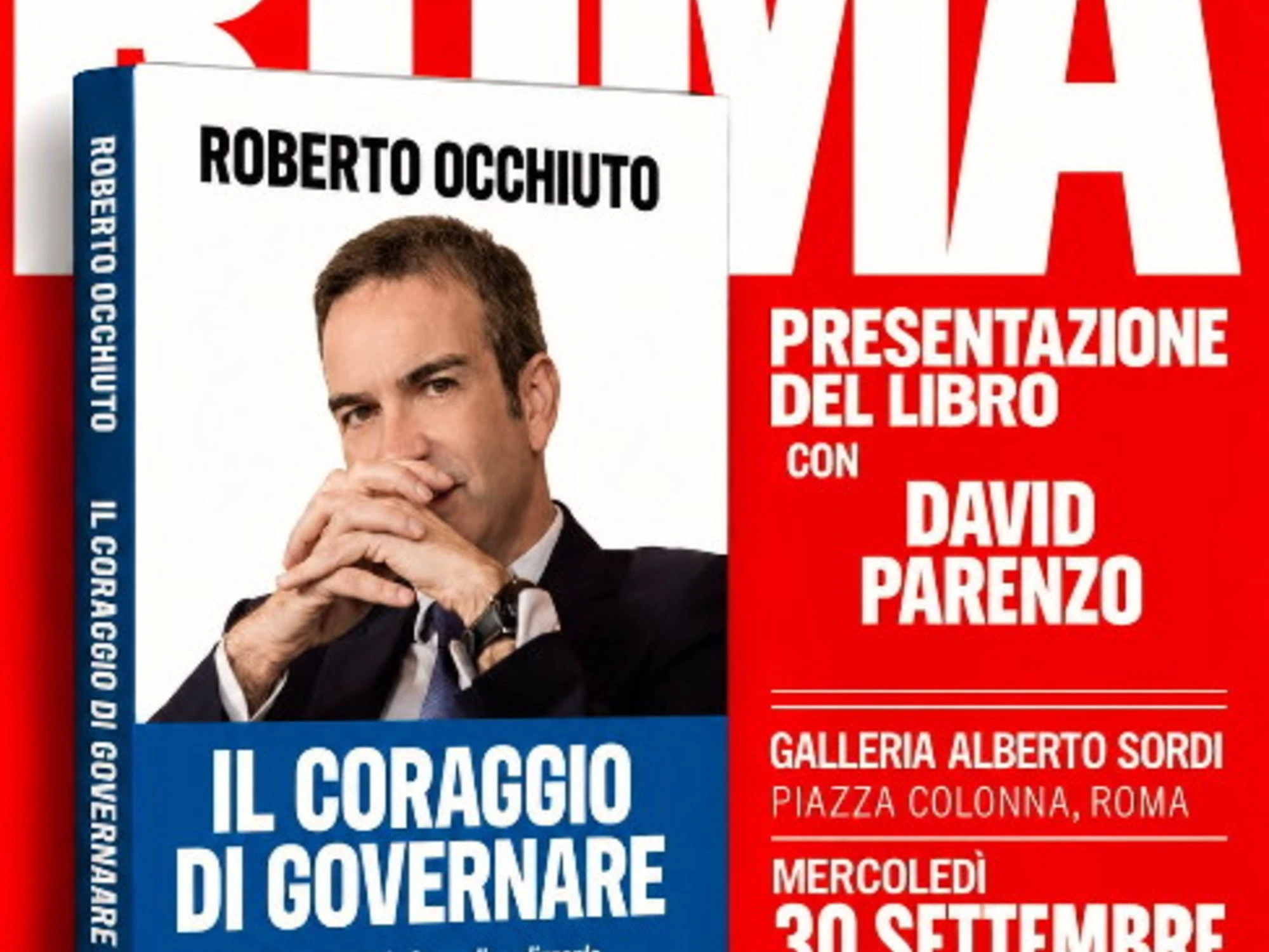 "Il coraggio di governare", esce il libro-manifesto liberale di Occhiuto