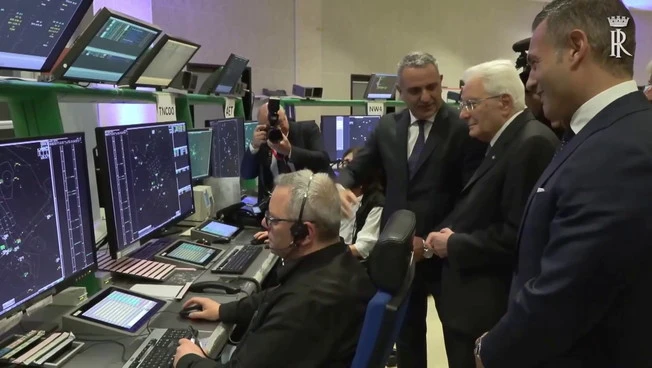 Mattarella visita il Centro radar Acc Enav di Ciampino