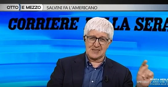 Otto e Mezzo, Beppe Severgnini barzellettiere: "Avete visto come è magro Matteo Salvini?"