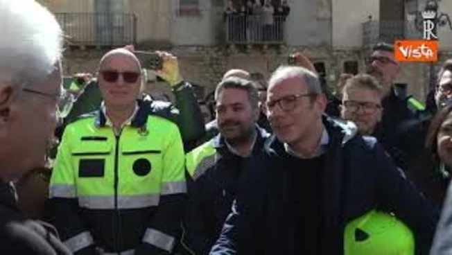 Il Presidente Mattarella incontra la popolazione di Niscemi