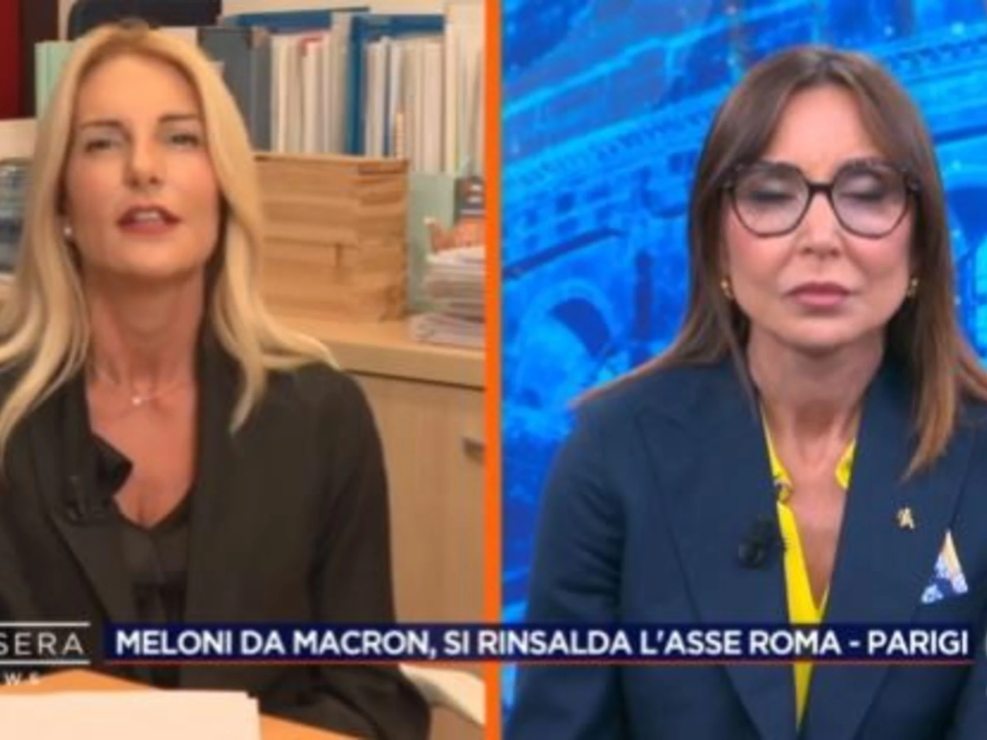 Raffaella Paita: "Ecco perché Meloni ha cambiato idea su Macron", sconcerto in studio