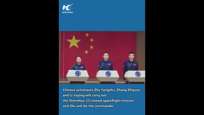 Cina, presentato l'equipaggio della missione Shenzhou-23