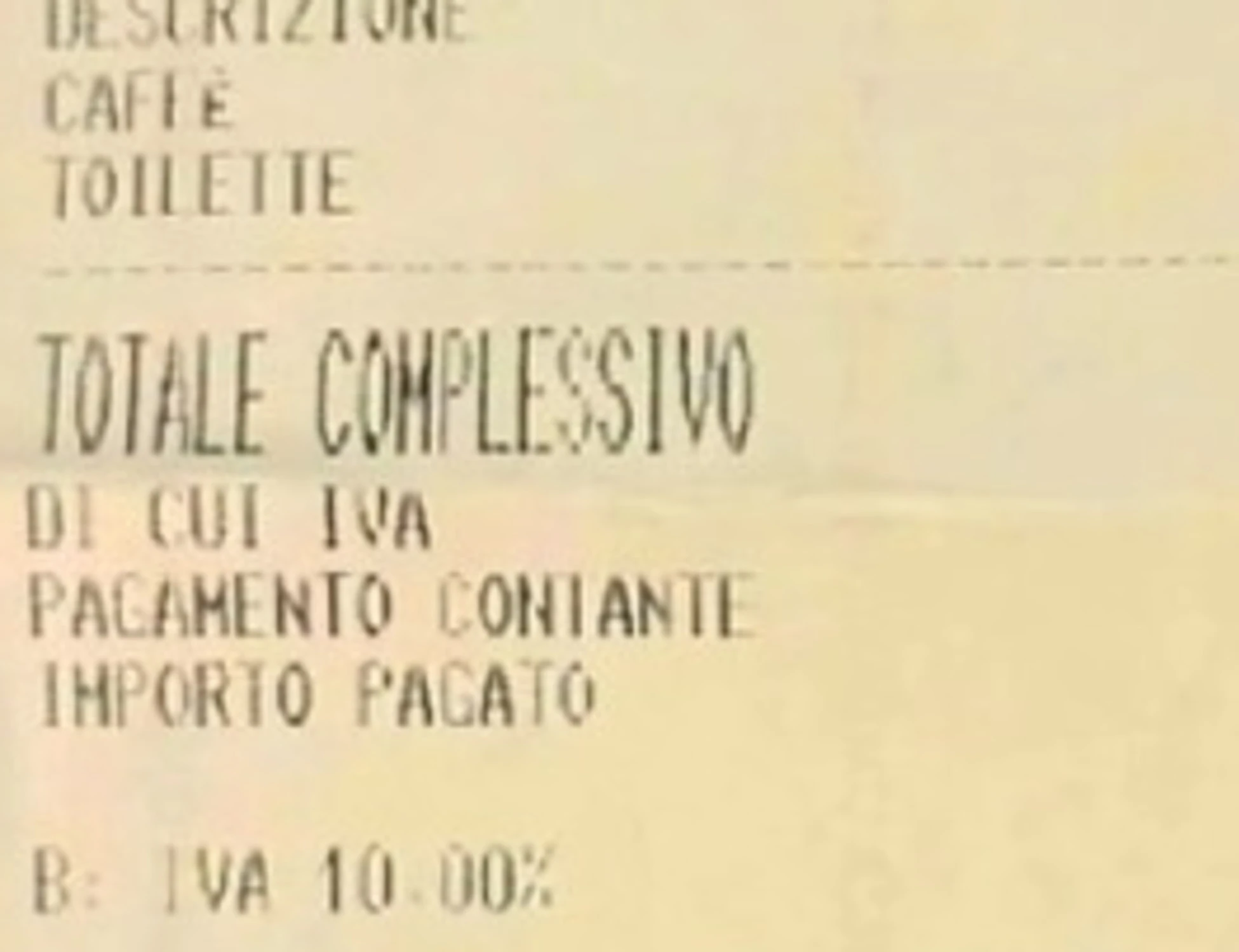 Sorrento, scontrino folle: "Costo 2 euro", senza precedenti