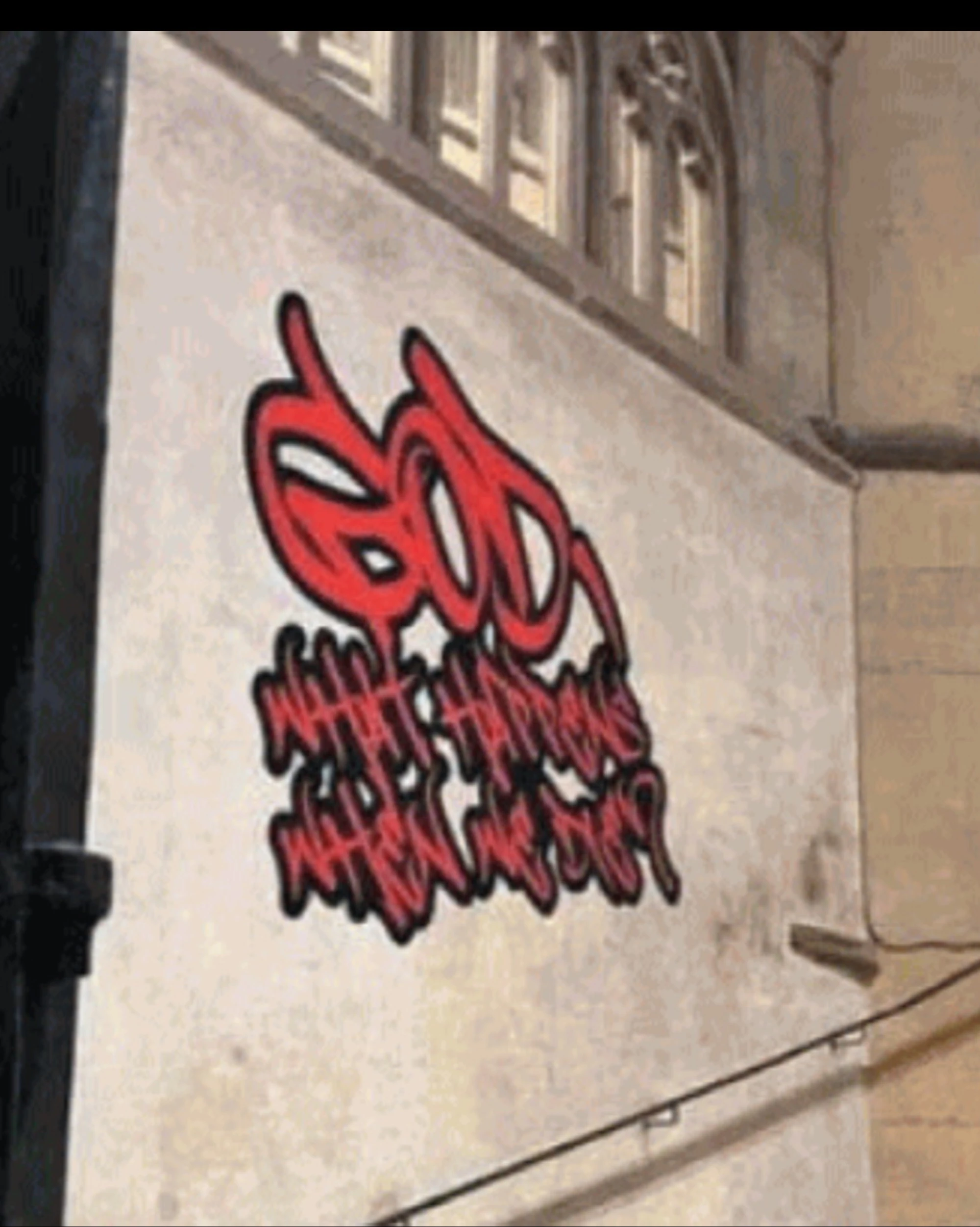 Canterburby, l'oltraggio: mostra di graffiti in chiesa