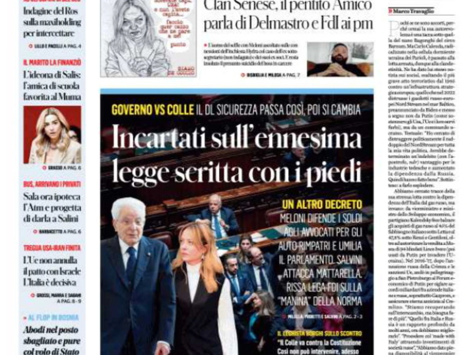 Meloni e Solovyov, FdI denuncia Travaglio: "Ecco la solidarietà del Fatto"