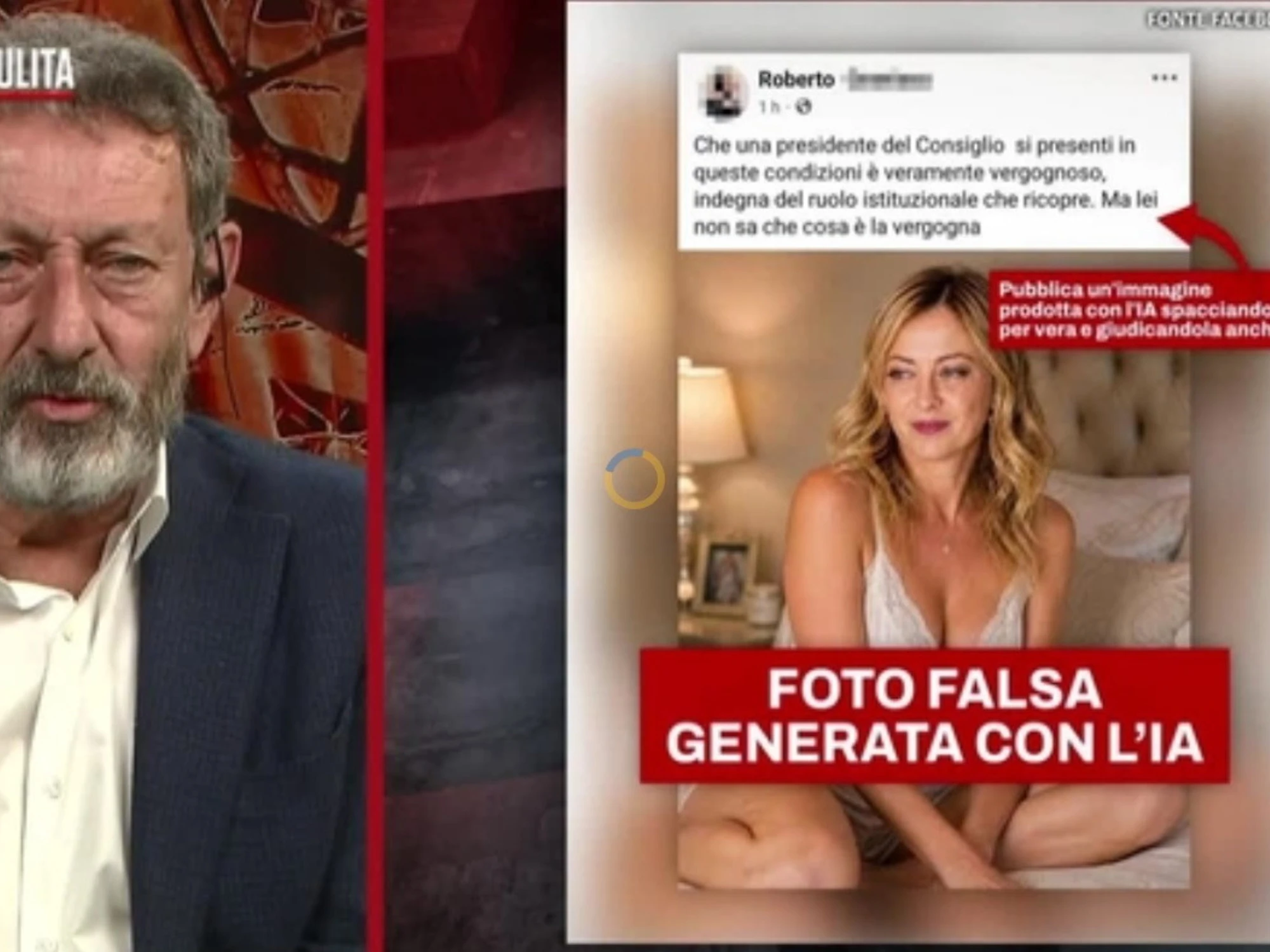 PiazzaPulita, foto-fake di Meloni? La risposta con cui Michele Serra spiana Corrado Formigli