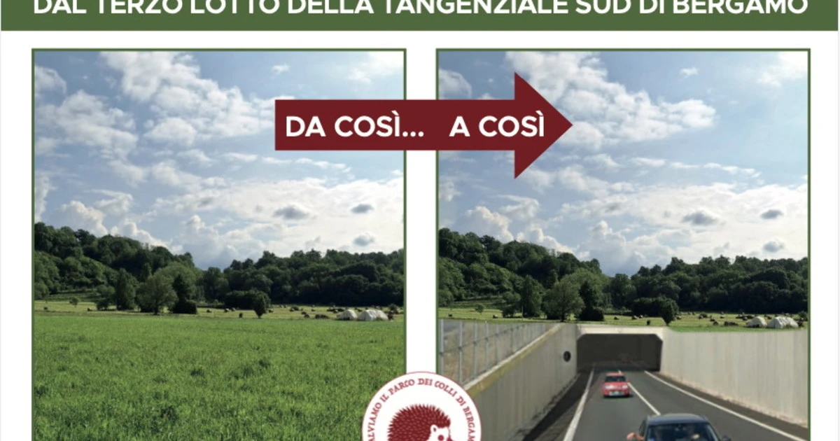 Un'infernale colata di cemento e asfalto minaccia un angolo di paradiso in terra nel Parco dei Colli di Bergamo
