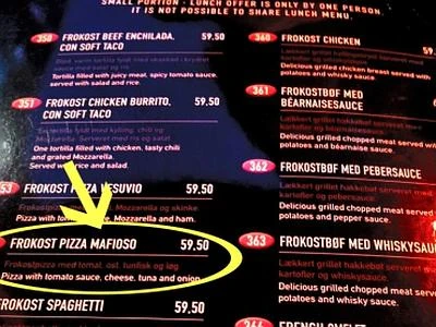 Dopo menu choc a Vienna, la 'Pizza Mafioso' in un ristorante a Copenaghen