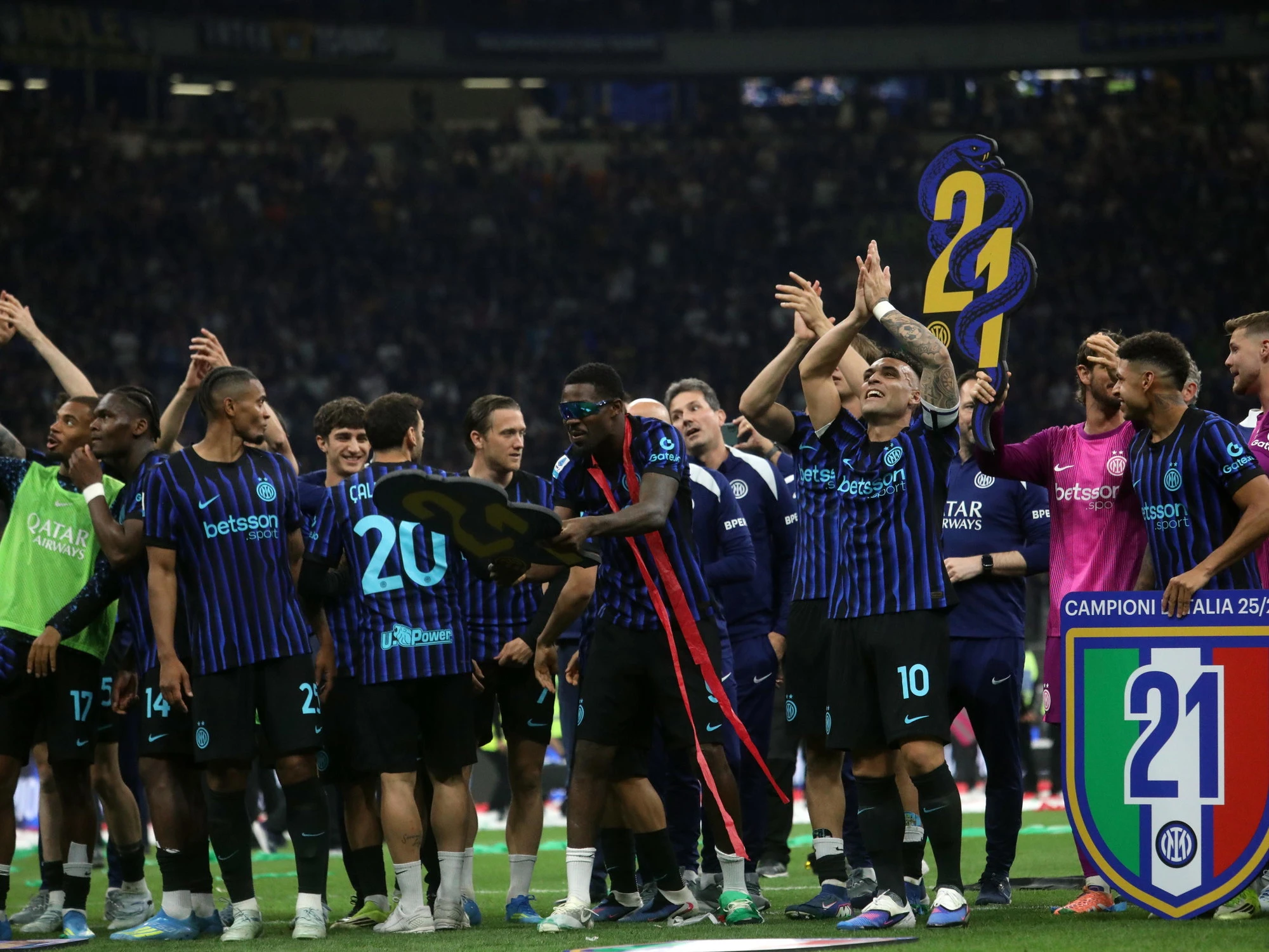 L’Inter è in festa : il 21° vale doppio