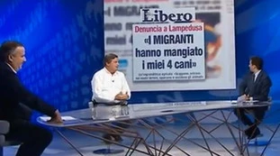 In Onda, Carlo Calenda e Luca Telese contro Libero: "I migranti mangiano i cani? Chissà se è vero..."
