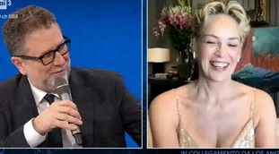Che tempo che fa, Sharon Stone e lo sconvolgente aneddoto sulla droga: "Mentre stava entrando il prete in casa", Fazio di stucco