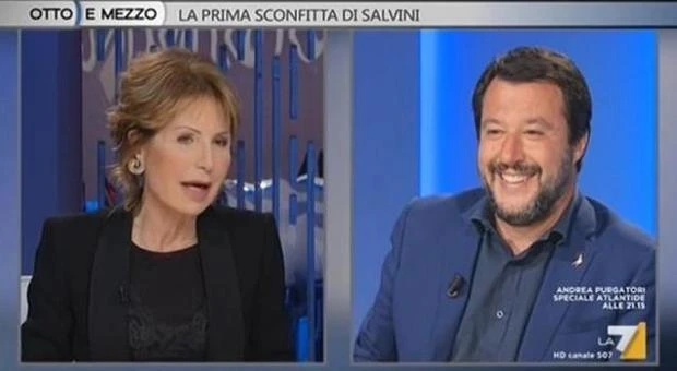 Otto e mezzo, a chi fa bene la guerra nucleare in diretta tra Salvini e Gruber: ascolti (e voti), la sentenza