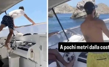 Massa Lubrense, il video diventato un caso: motoscafo guidato coi piedi