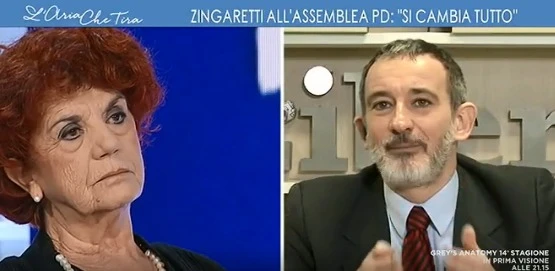 Aria che tira, Pietro Senaldi: "Zingaretti simpatico salumiere". E Valeria Fedeli ha un mezzo mancamento