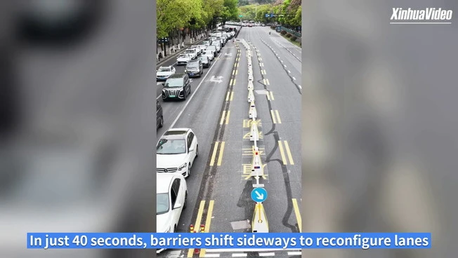 Cina, corsie spartitraffico robotizzate per ridurre il traffico