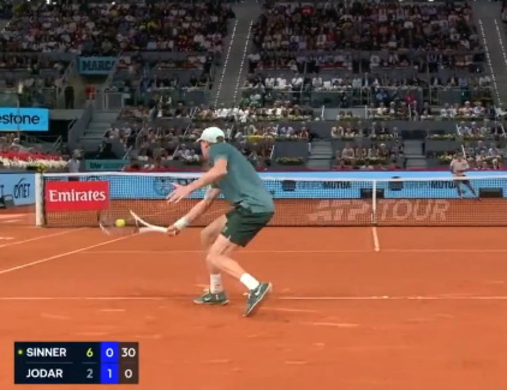Sinner prende a pallate Jodar, il "nuovo Alcaraz": il colpo che zittisce Madrid