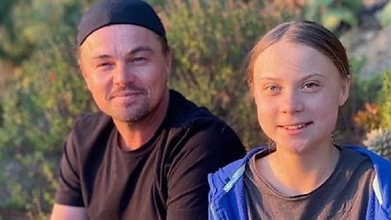 Greta Thunberg, capito la svedesina? Sorriso raggiante, la foto con Leonardo Di Caprio