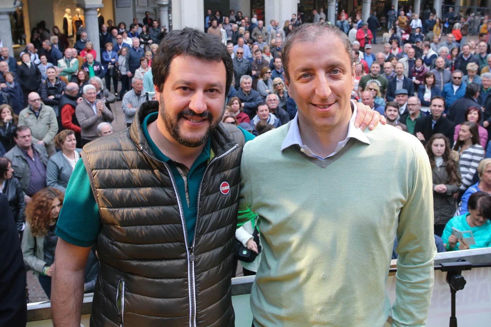 Orrigoni con Salvini nel 2016 - Fotogramma