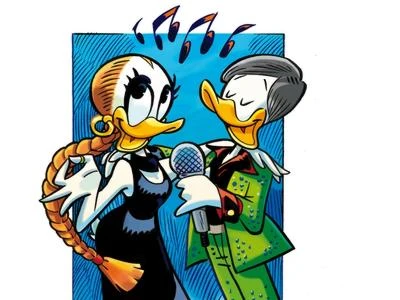 Natale con Mina e Fiorello. E la matita Disney li rifà personaggi di Paperopoli
