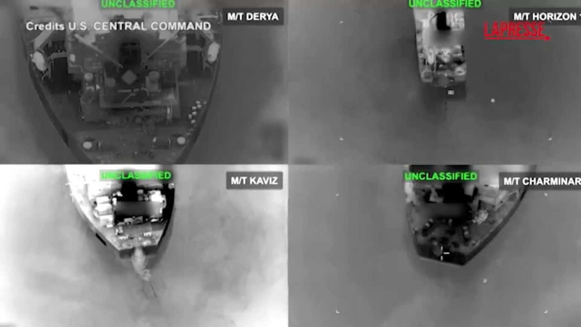 Usa-Iran, il video del Centcom sugli attacchi alle petroliere iraniane