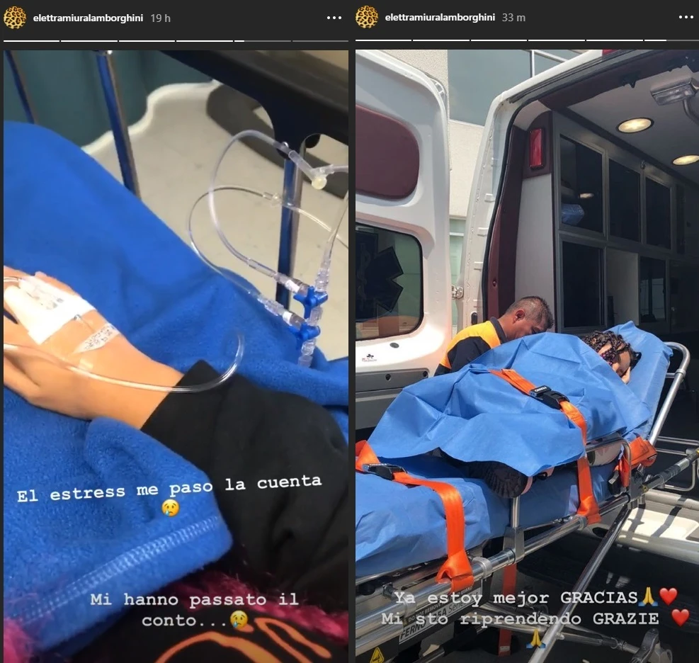 Elettra Lamborghini, paura dopo un malore: le foto agghiaccianti in ambulanza