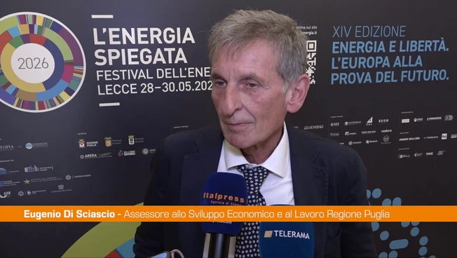 Energia, Di Sciascio "La Regione Puglia farà la sua parte"