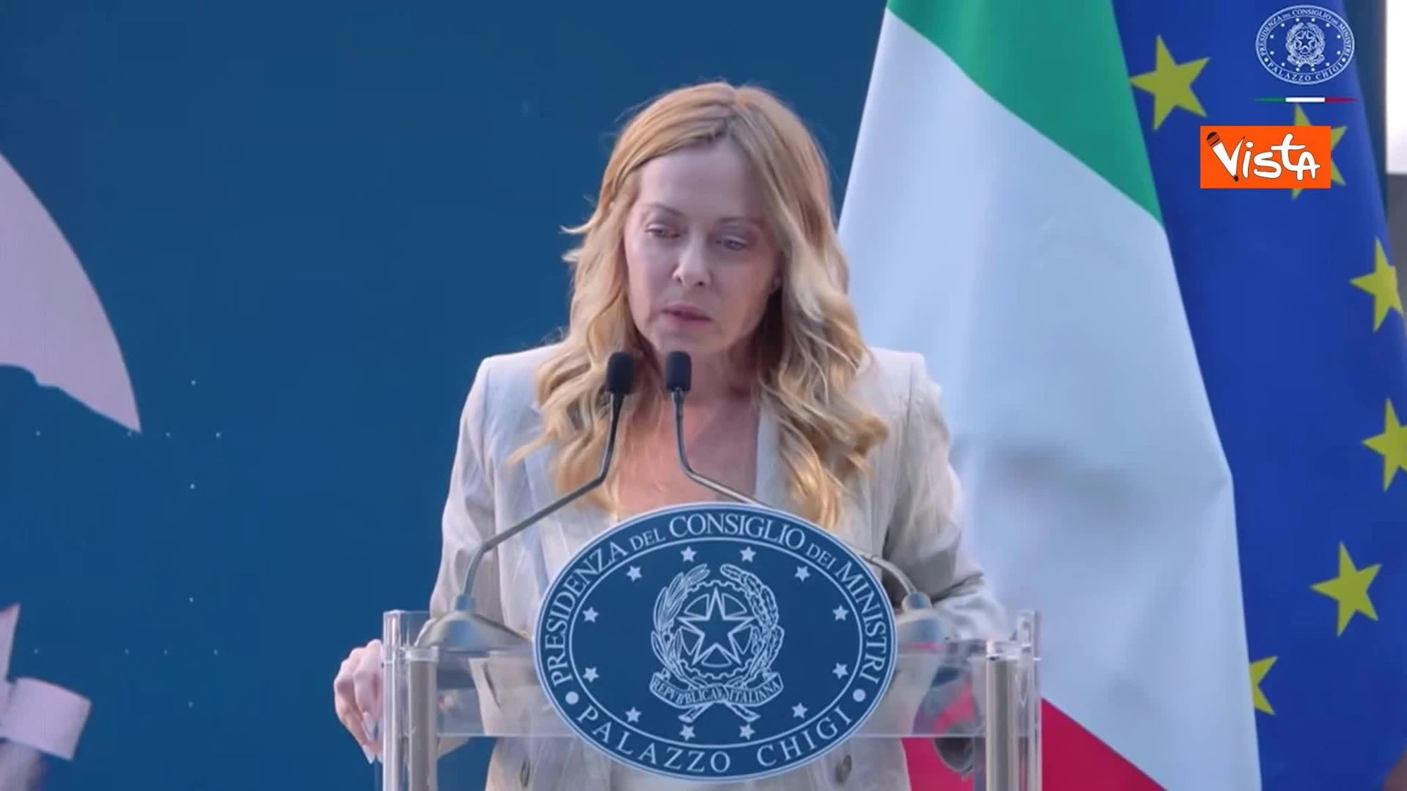 Falcone, Meloni: "Sono abituata a parlare in pubblico, ma oggi è difficile"