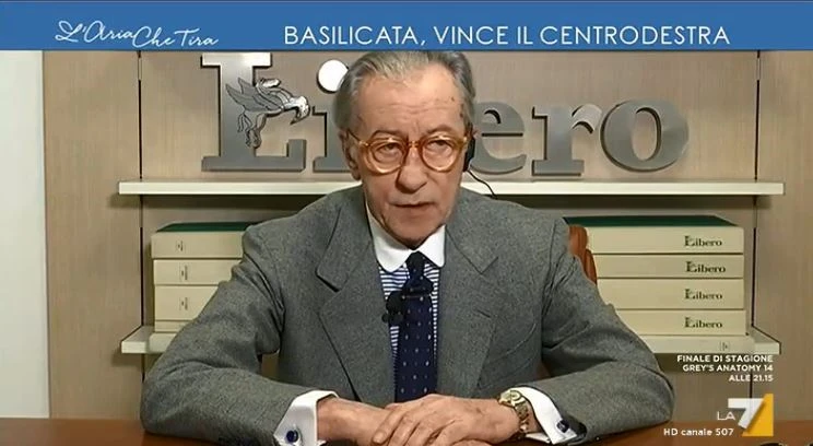 Regionali Basilicata, Vittorio Feltri gode a L'Aria che tira: "Cosa provo a vedere Di Maio che si sgretola"